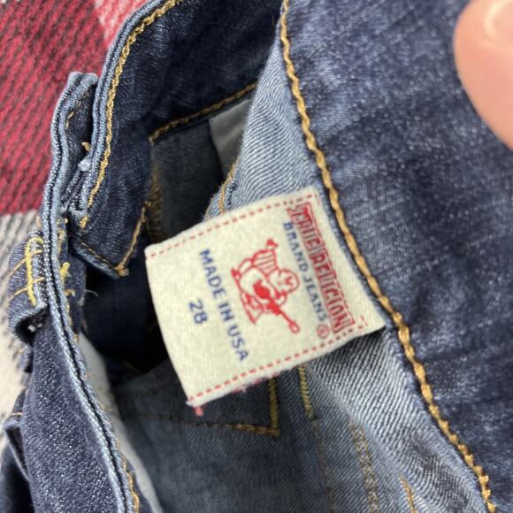 True Religion Jeans Women 28 Hi Rise Boot Cut Denim Flap Pockets USA Y2K 28x30" - Picture 5 of 12